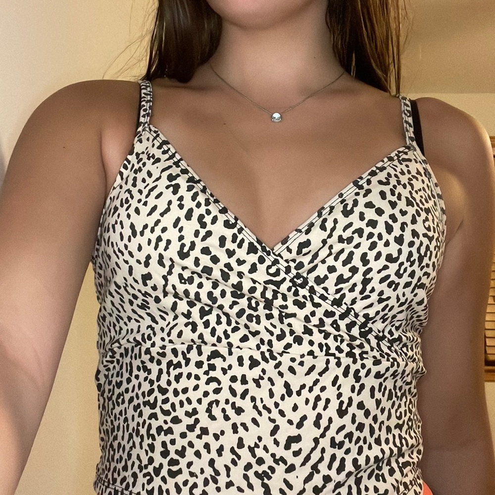 CHEETAH PRINT WRAP TANK TOP